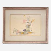 Hobson Pittman (American, 1900-1972) Study for Still Life with Flowers; together with two companions