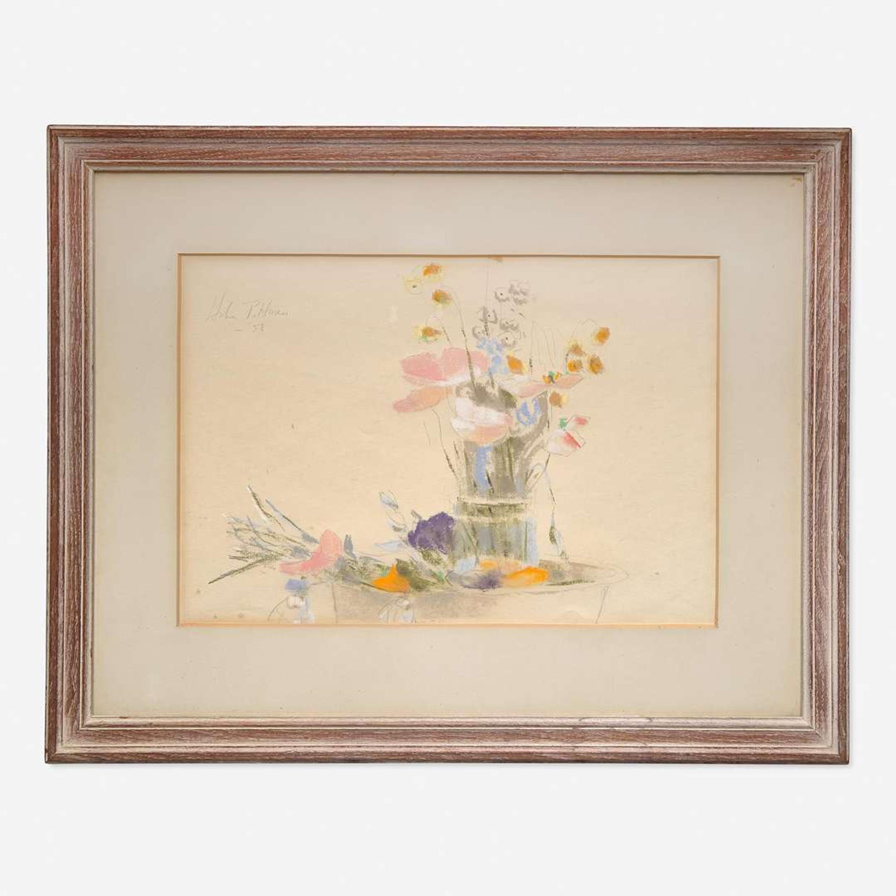 Hobson Pittman (American, 1900-1972) Study for Still Life with Flowers; together with two companions