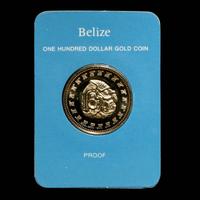 A 1977 Belize Issued Franklin Mint Struck $100 Gold Proof
