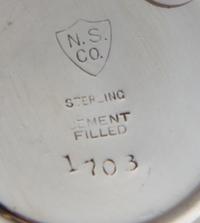 A Set of Six American Silver Sherbets, Various Makers, each having a spot hammered finish and engraved with a monogram, together with a