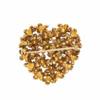 Tiffany & Co., Yellow Gold Heart Flower Brooch