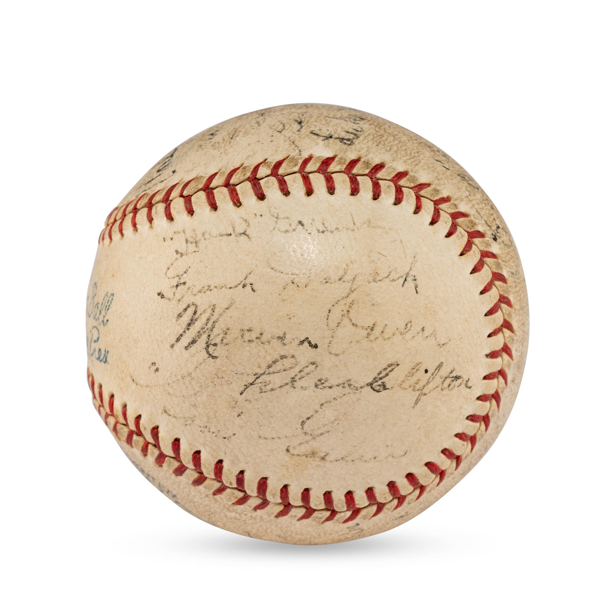 A 1934 Detroit Tigers Team Signed Autograph Baseball (Beckett Authentication Services Letter of Authenticity)