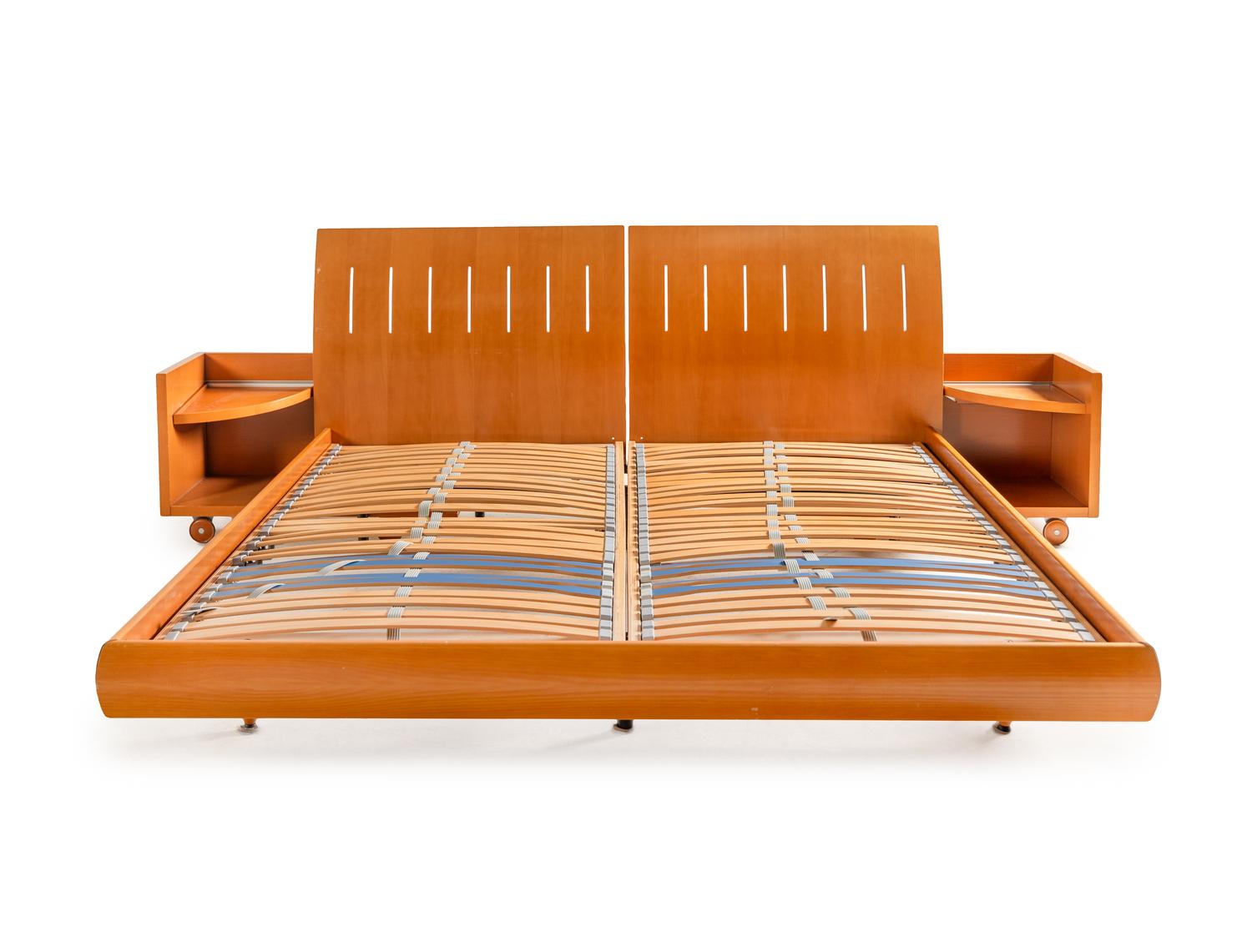 Parallele Bed with Side Tables