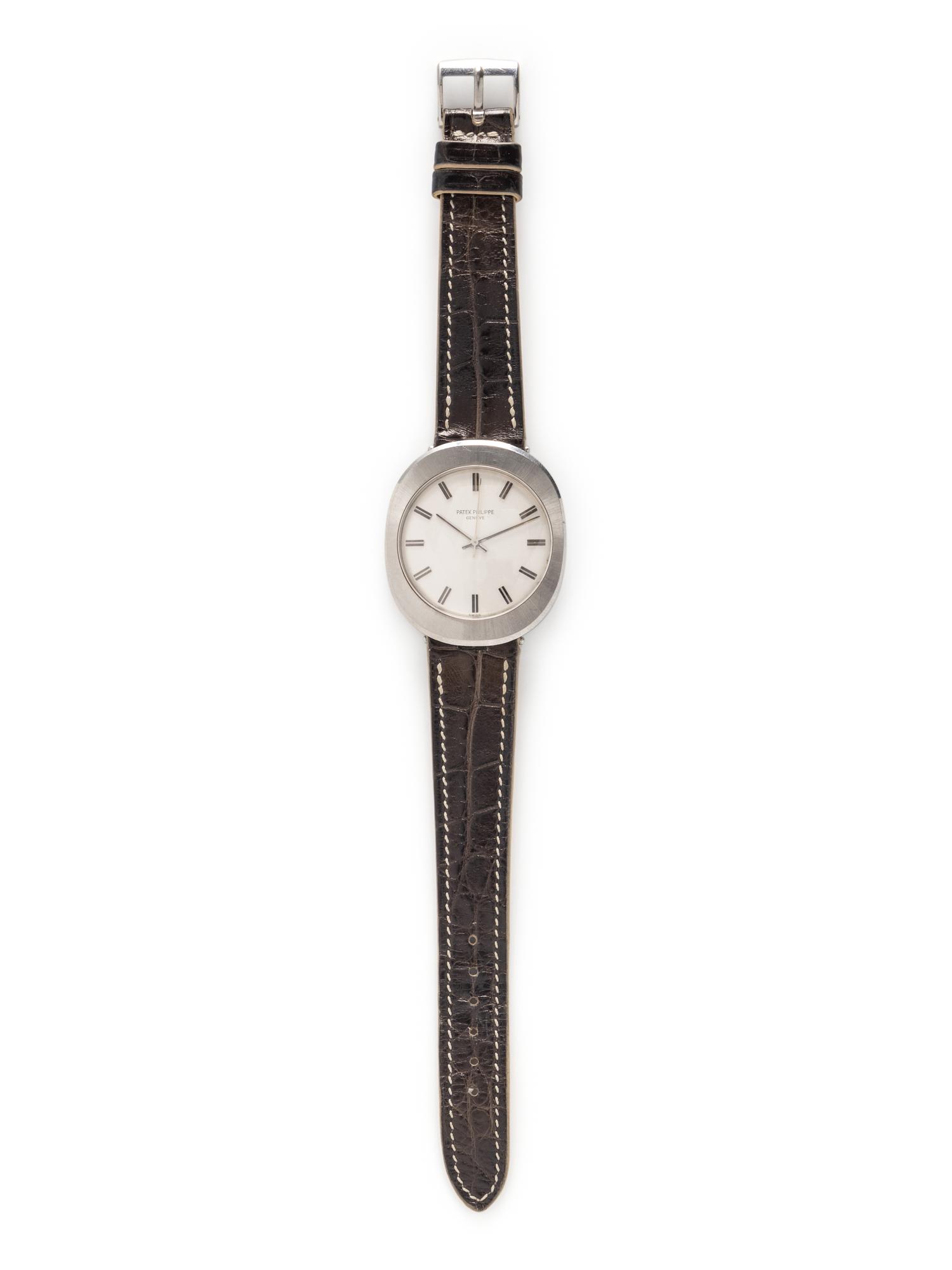 PATEK PHILIPPE, REF. 3580 STAINLESS STEEL 'BACK WIND' WATCH