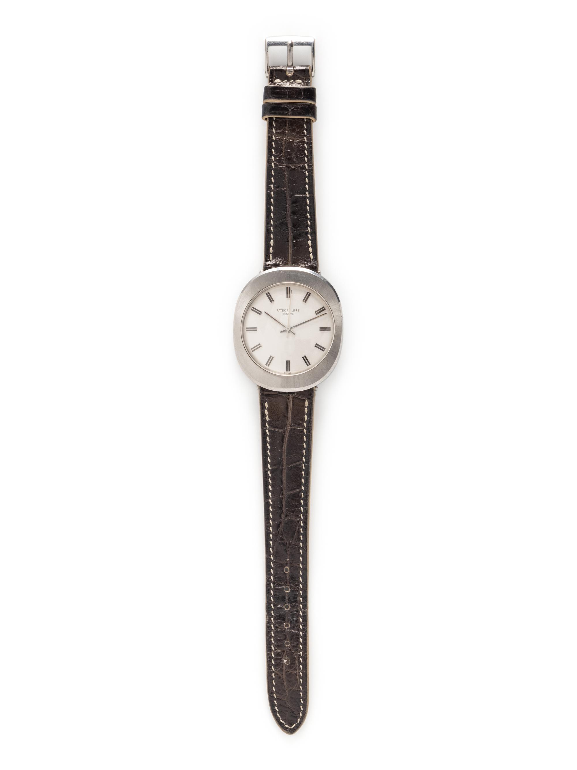 PATEK PHILIPPE, REF. 3580 STAINLESS STEEL 'BACK WIND' WATCH