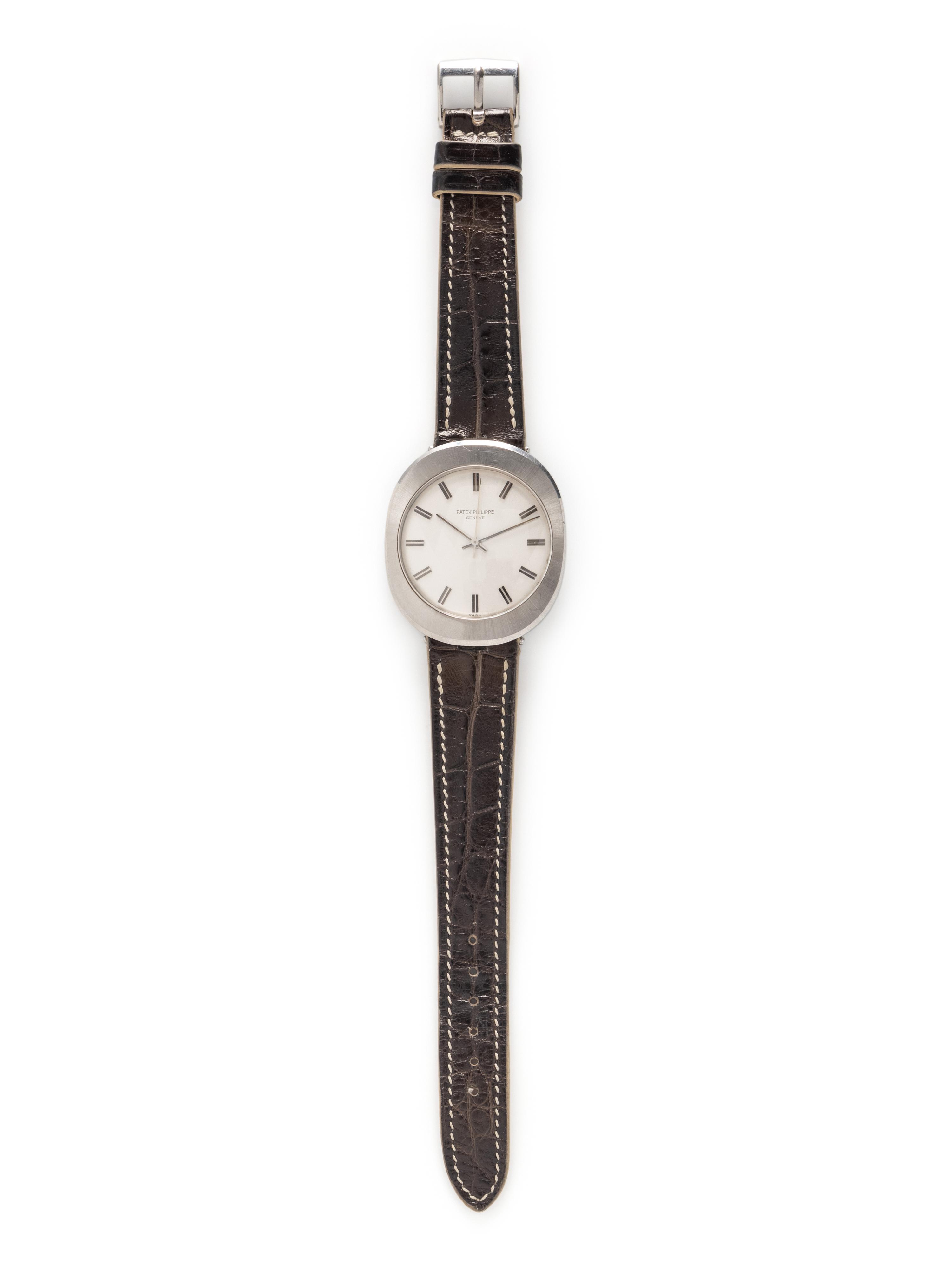 PATEK PHILIPPE, REF. 3580 STAINLESS STEEL 'BACK WIND' WATCH