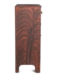 A Country Grain Painted Poplar Jelly Cupboard