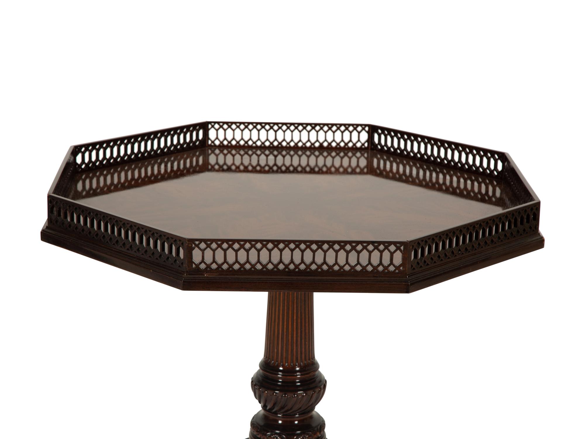 A George II Style Mahogany Octagonal Tea Table — 20th Century