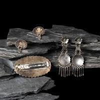 Zuni and Taos Silver and Turquoise Cluster Jewelry