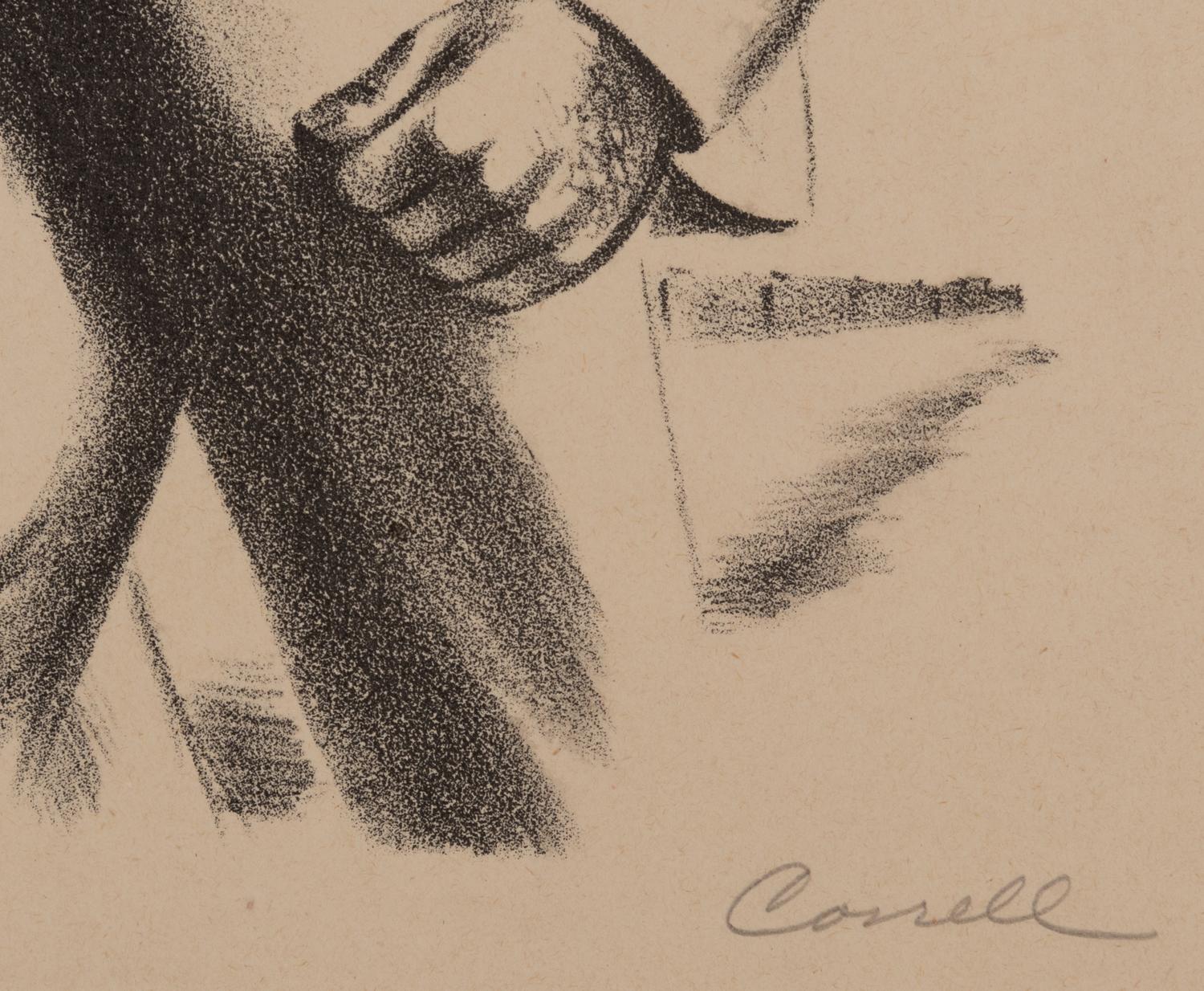 A group of four American prints (Irving Amen, Bitter Harvest ; Richard Correll, The Railroaders ; John de Martelly, Give us this Day ; Barbara Latham, A Negro Group )