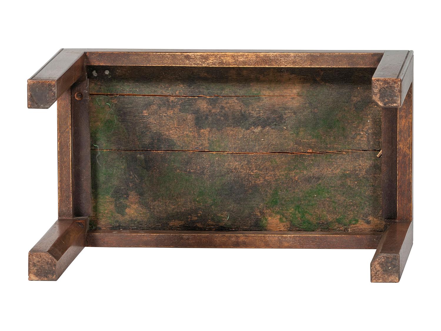 A Georgian Brass Mounted Mahogany Campaign Desk on Stand