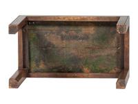A Georgian Brass Mounted Mahogany Campaign Desk on Stand