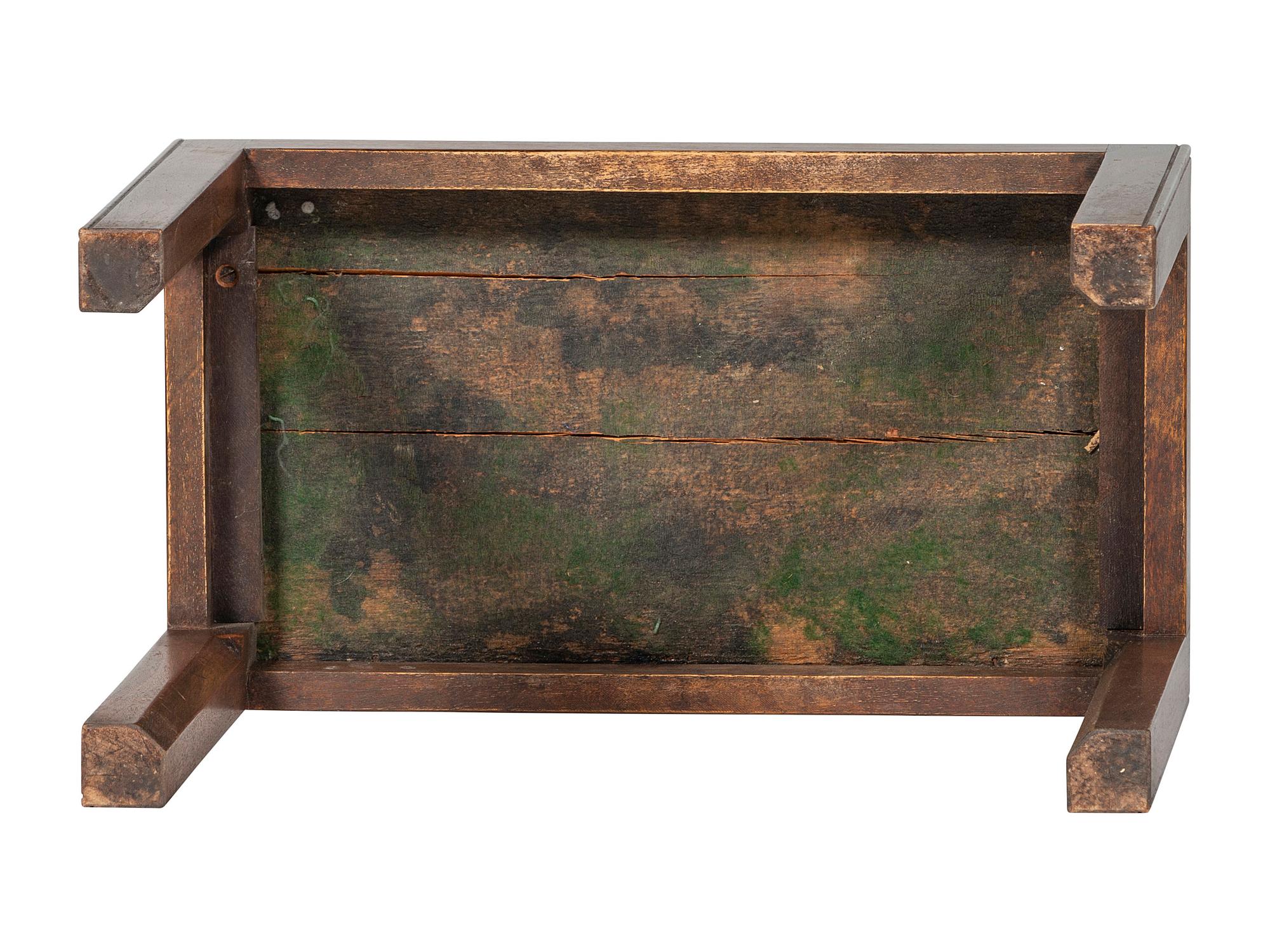 A Georgian Brass Mounted Mahogany Campaign Desk on Stand