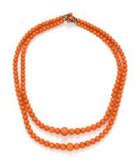 CORAL BEAD NECKLACE