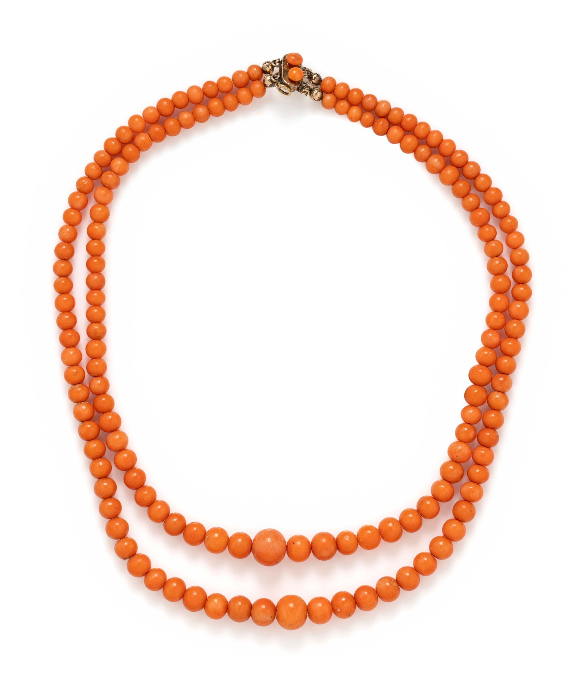 CORAL BEAD NECKLACE