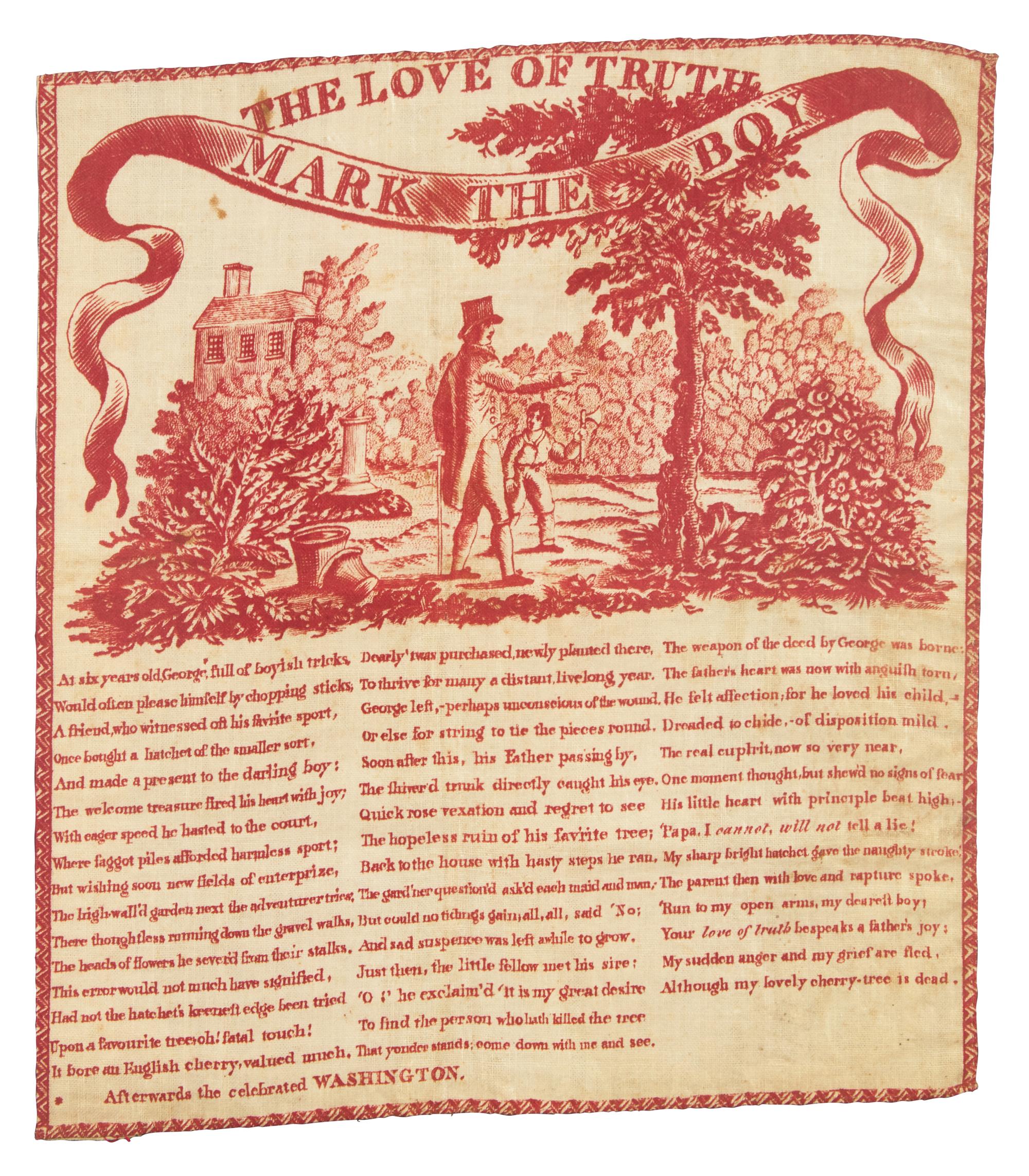 [Washington, George] The Love of Truth Mark the Boy