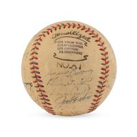 A 1943 New York Yankees Team Signed Autograph Baseball (Beckett Authentication Services Letter of Authenticity)