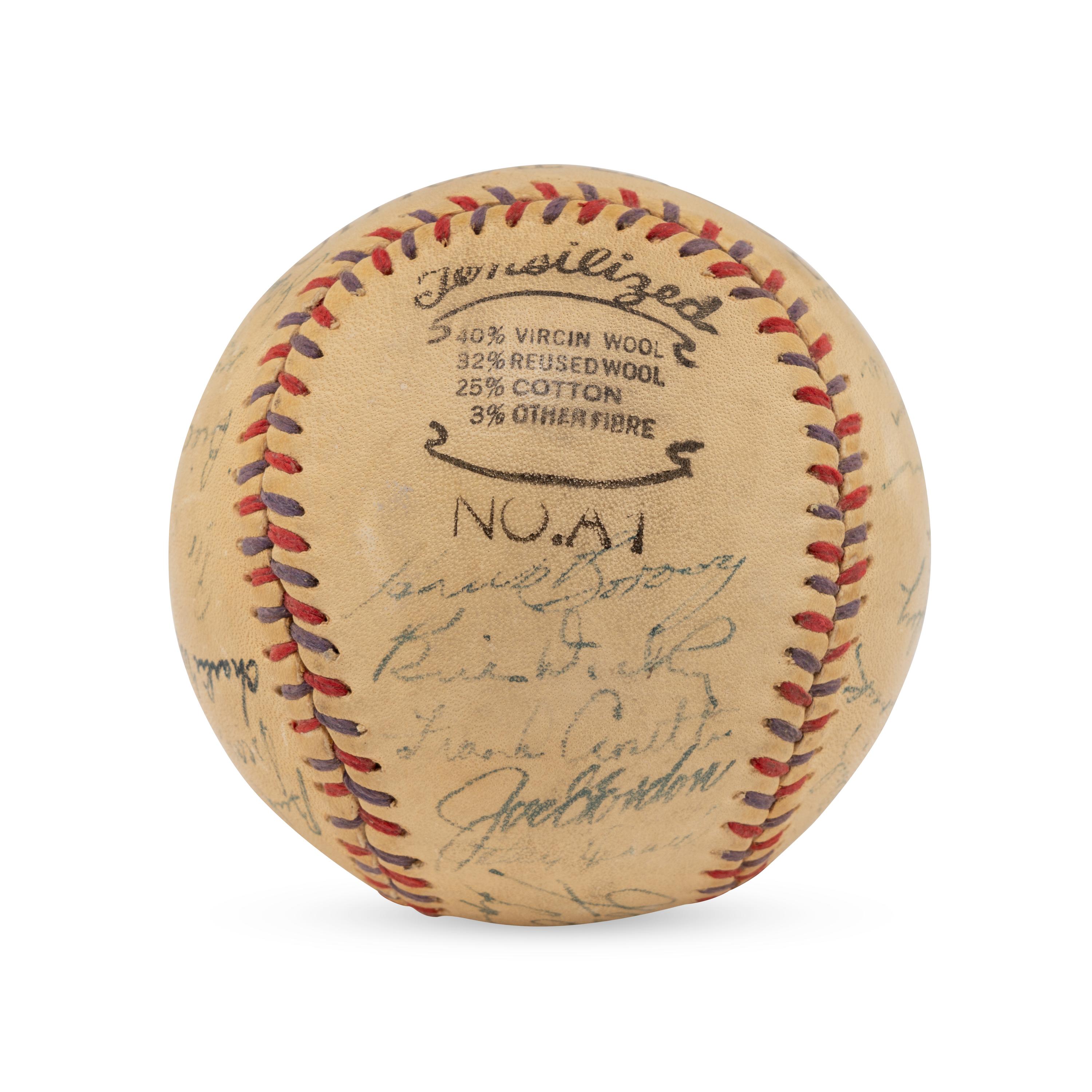A 1943 New York Yankees Team Signed Autograph Baseball (Beckett Authentication Services Letter of Authenticity)
