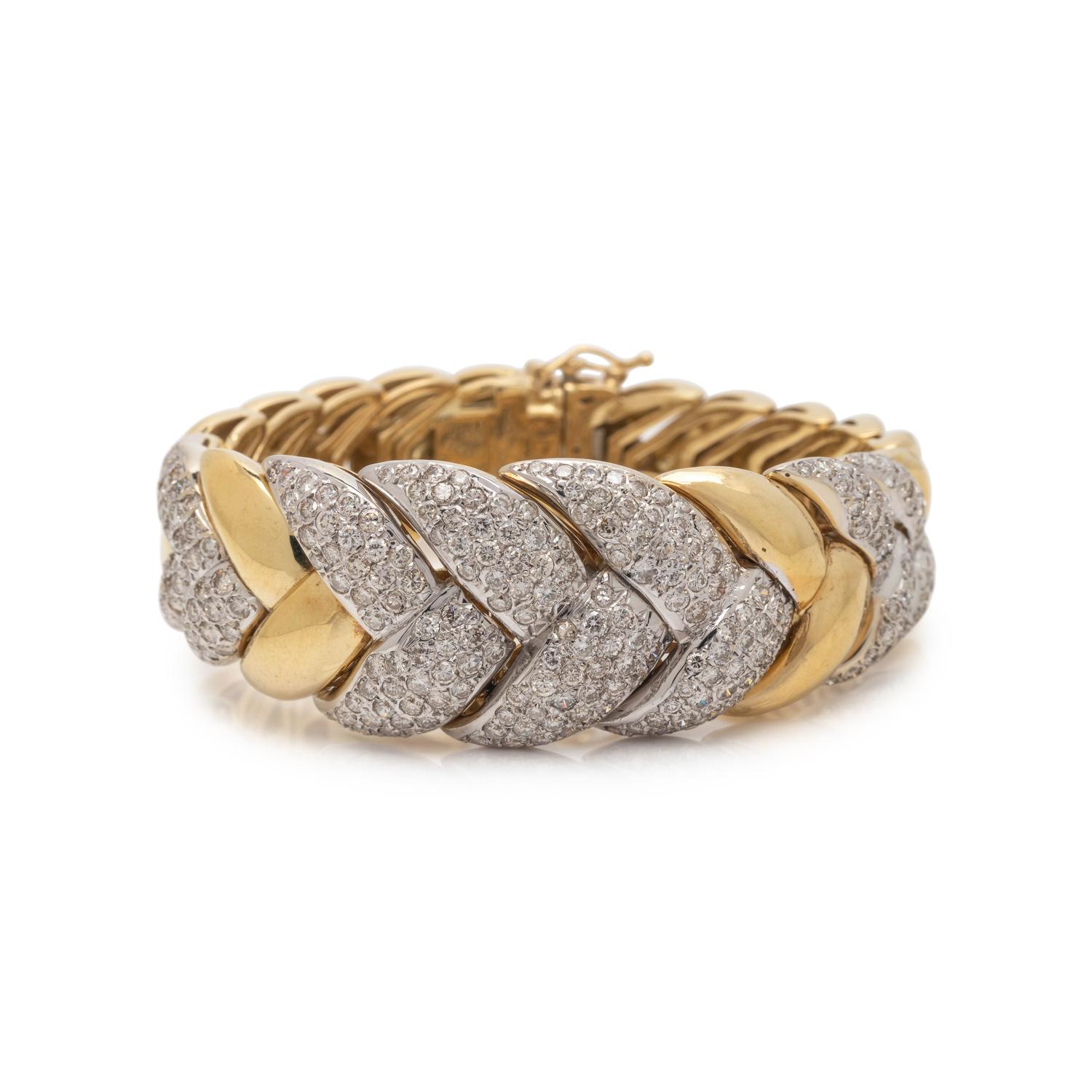 BICOLOR GOLD AND DIAMOND BRACELET