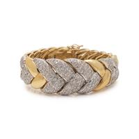 BICOLOR GOLD AND DIAMOND BRACELET