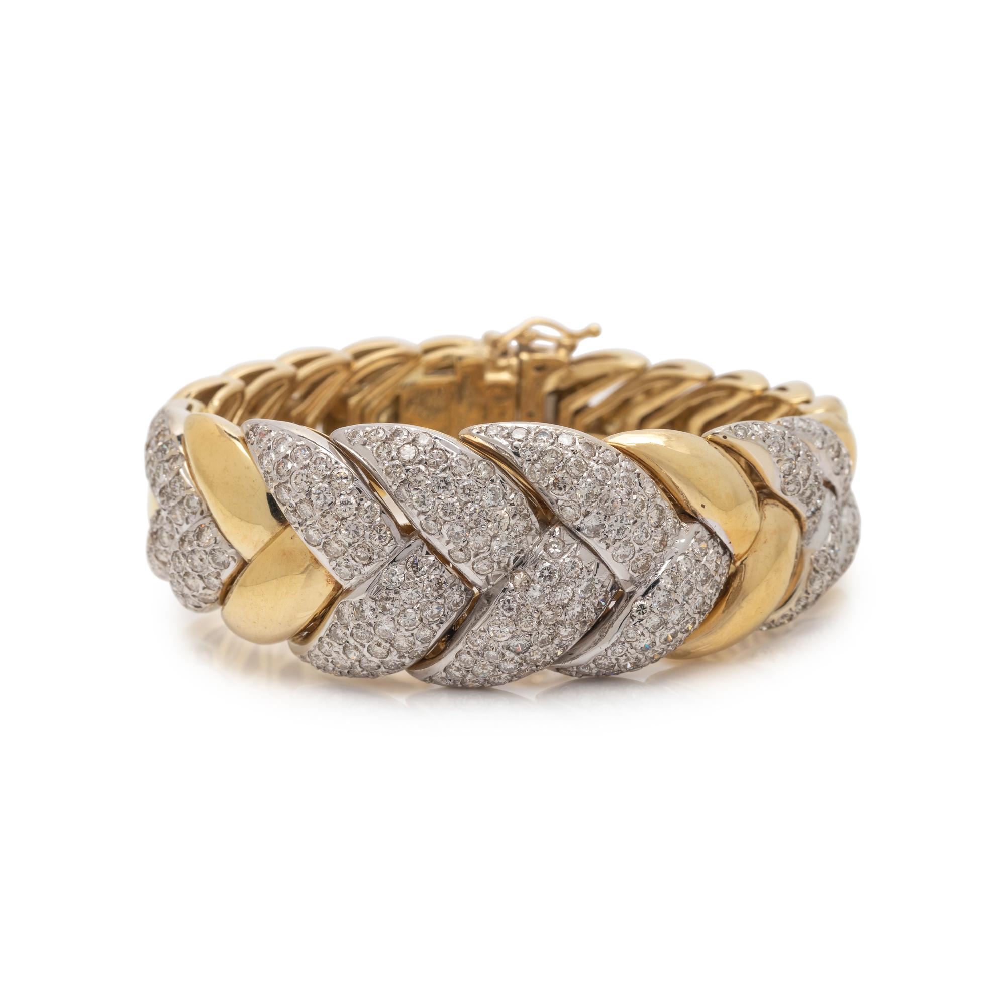 BICOLOR GOLD AND DIAMOND BRACELET