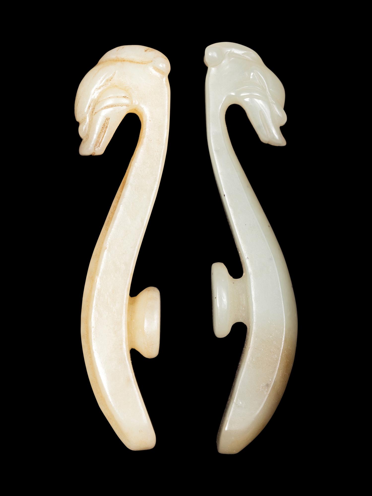 Seven Chinese Carved Celadon Jade Belt Ornaments