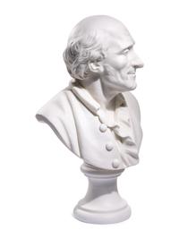 A French Biscuit Porcelain Bust of François-Marie Arouet, Called Voltaire