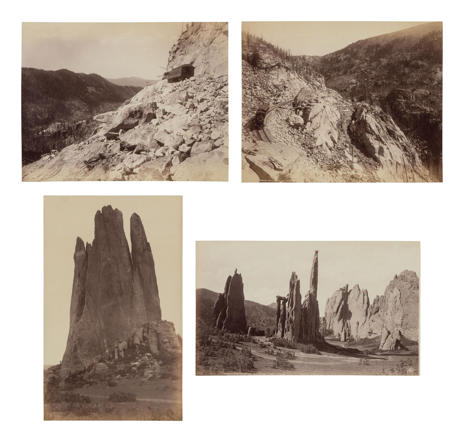 JACKSON, William Henry (1843-1942). Suite of 38 albumen photographs: Rocky Mountain Railroad Album, Steam and Steel Across the Great Divide, Silverton Colorado, Silverton Sultan, 1883.