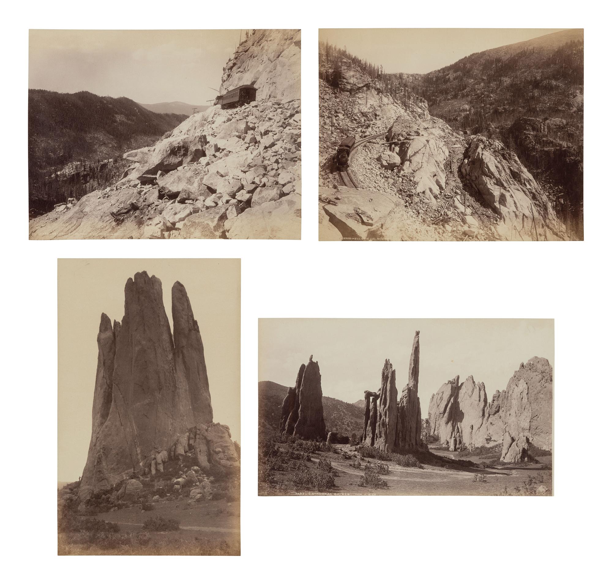 JACKSON, William Henry (1843-1942). Suite of 38 albumen photographs: Rocky Mountain Railroad Album, Steam and Steel Across the Great Divide, Silverton Colorado, Silverton Sultan, 1883.