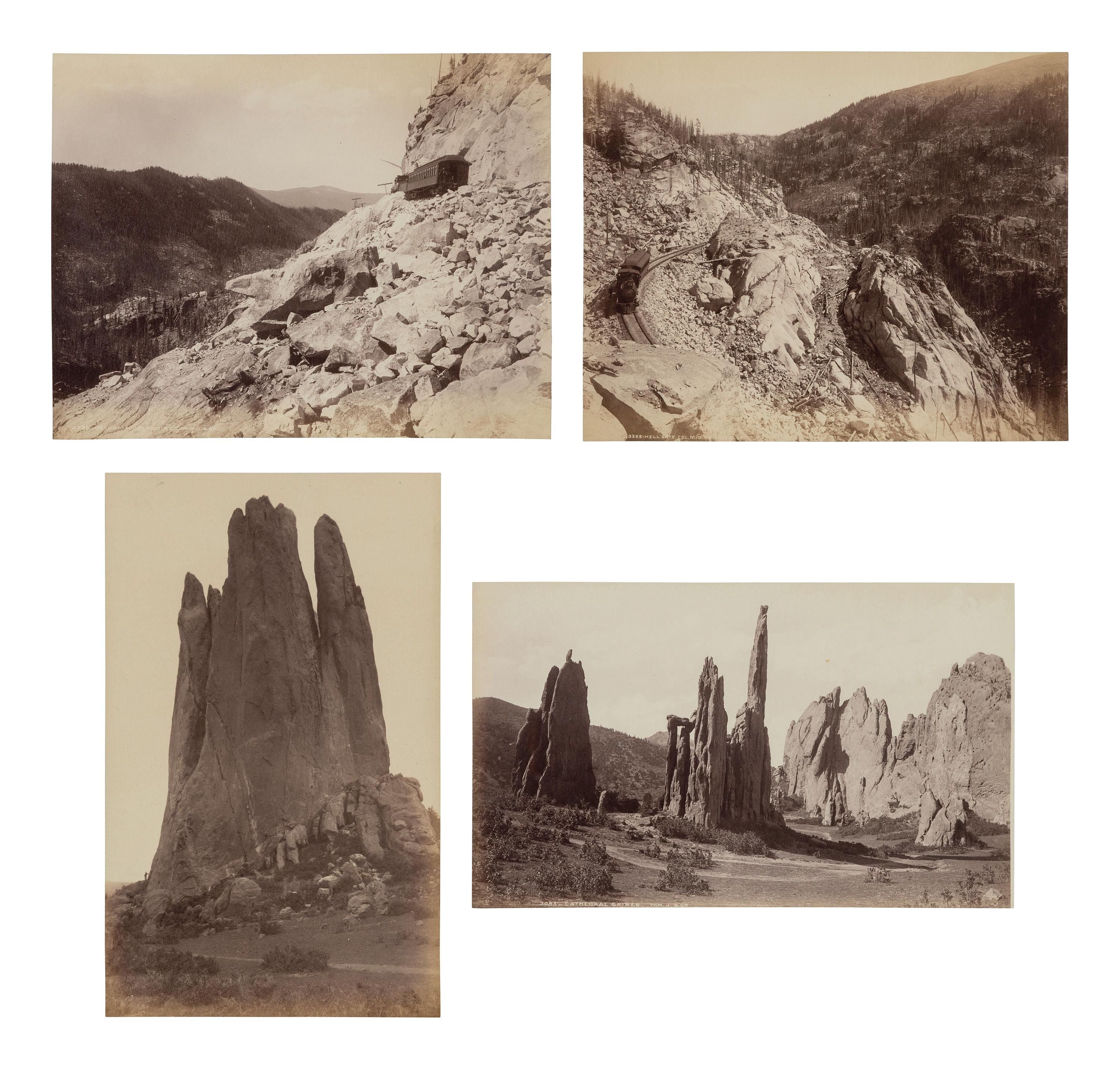 JACKSON, William Henry (1843-1942). Suite of 38 albumen photographs: Rocky Mountain Railroad Album, Steam and Steel Across the Great Divide, Silverton Colorado, Silverton Sultan, 1883.