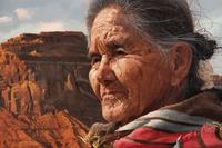 Navajo Woman in a Landscape
