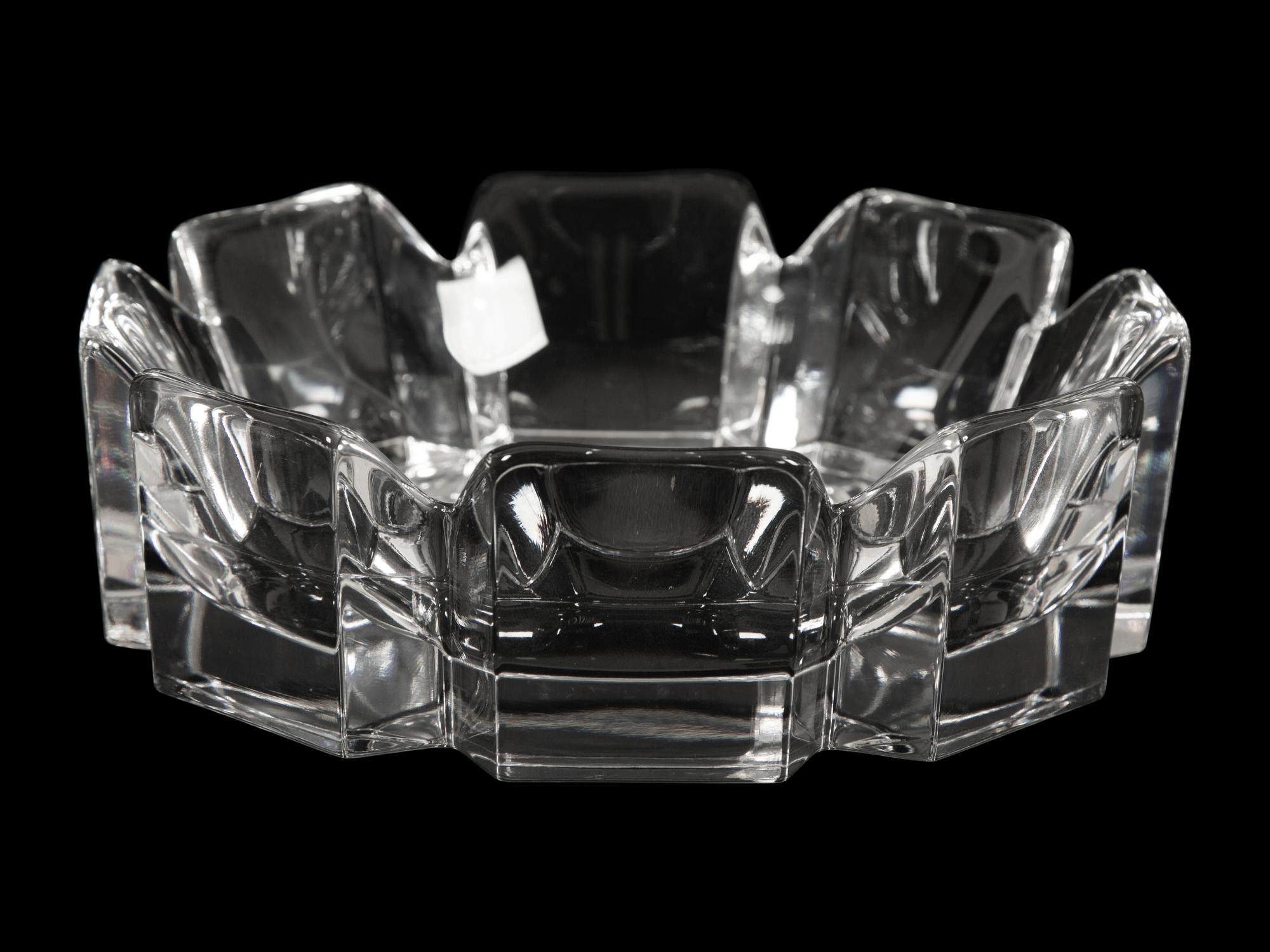 Two Orrefors Glass Dishes