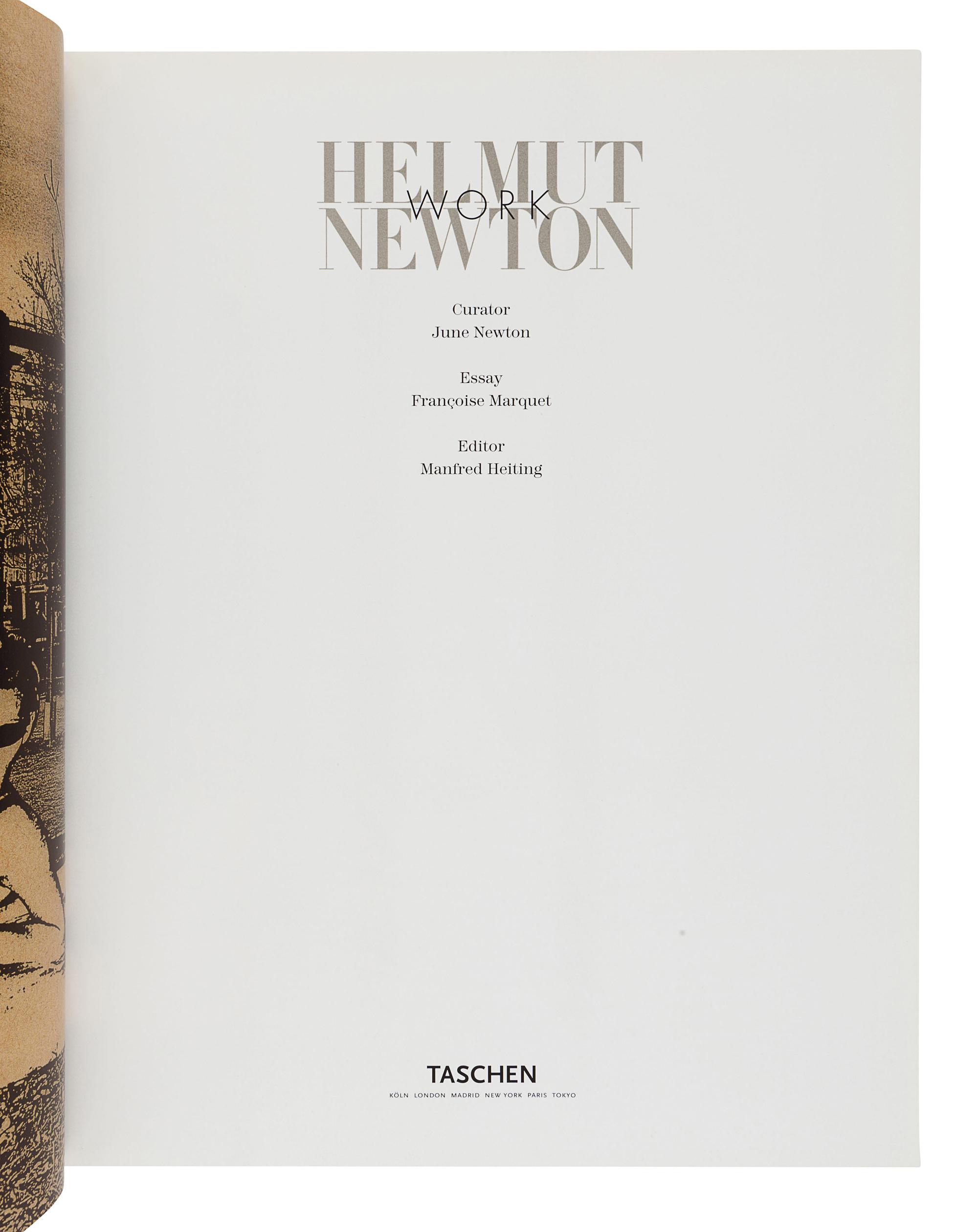 [NEWTON, Helmut (1920-2004)]. NEWTON, June. Helmut Newton: Work. Cologne: Taschen, 2000.