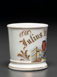 A Potter's Porcelain Occupational Shaving Mug Belonging to Julius Stoeffler