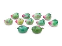 Eleven Chinese Famille Rose Porcelain Models of Fruit