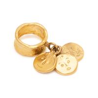 JEAN MAHIE, HIGH KARAT GOLD RING AND CHARM