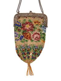 Collection of Sixteen Beaded and Embroidered Fabric and Leather Bags, 1850-1905