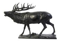 An Austrian Bronze Animalier Figure, FERDINAND LUGERTH (1885-1915), Length 31 inches. — FERDINAND LUGERTH (1885-1915),