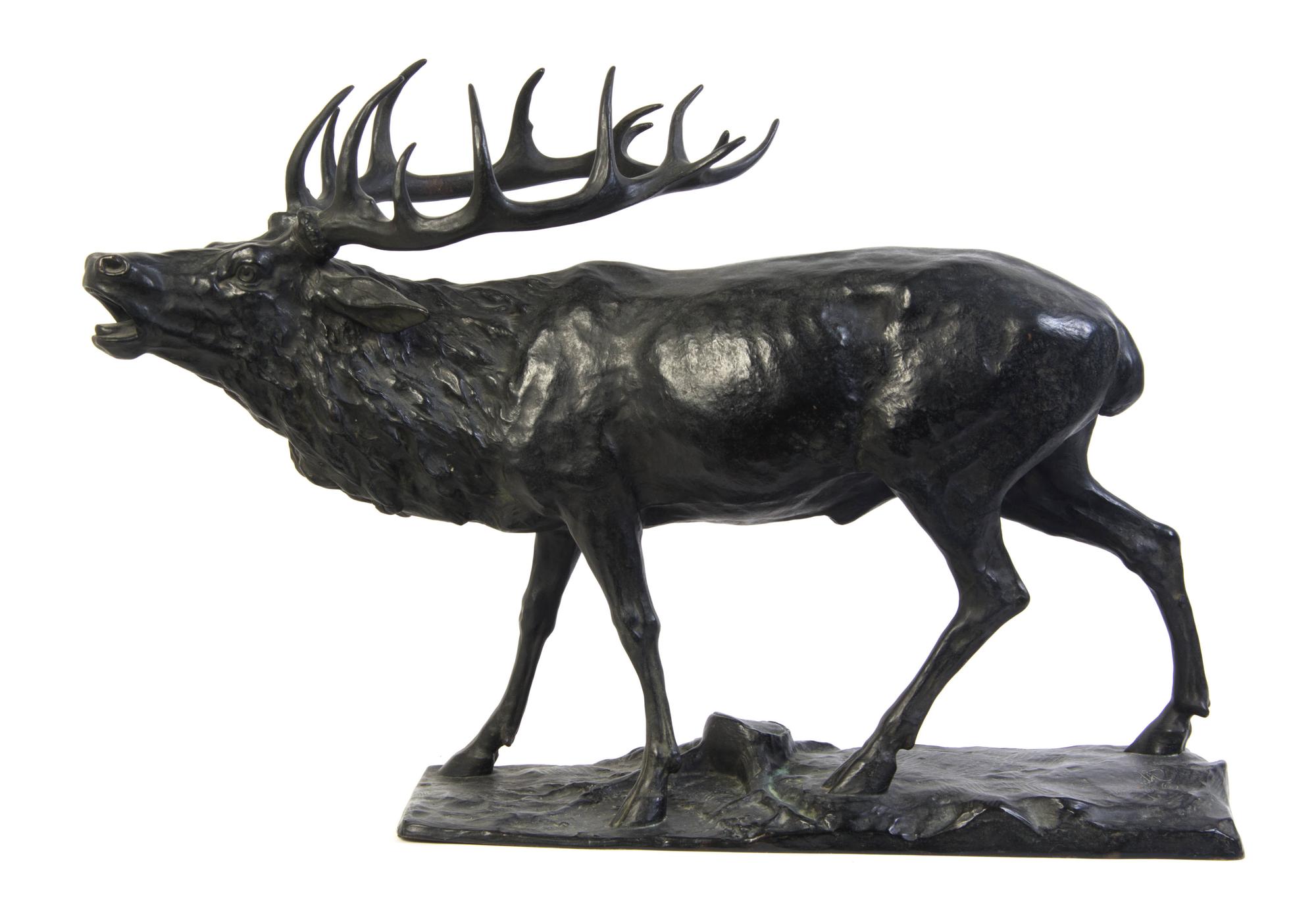 An Austrian Bronze Animalier Figure, FERDINAND LUGERTH (1885-1915), Length 31 inches. — FERDINAND LUGERTH (1885-1915),