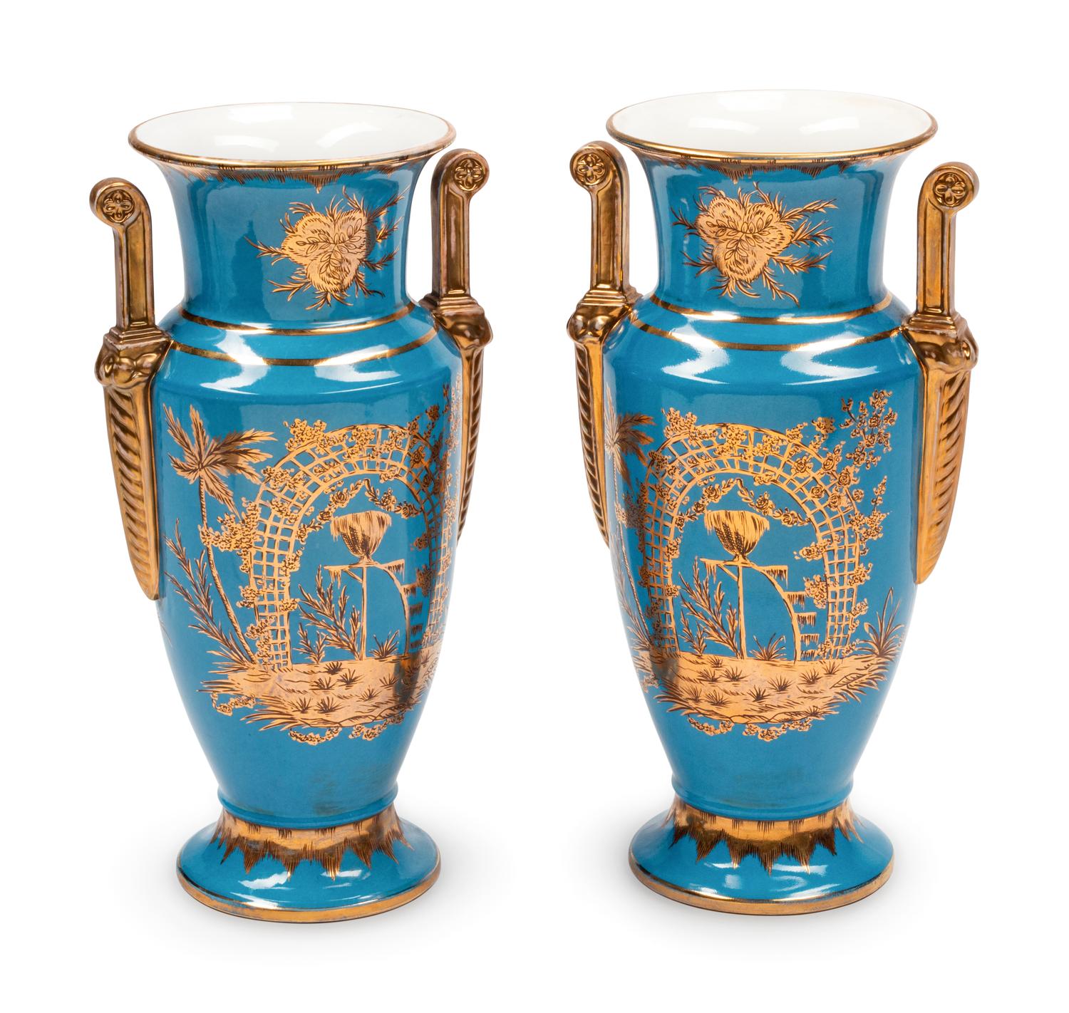 A Pair of Paris Porcelain Vases