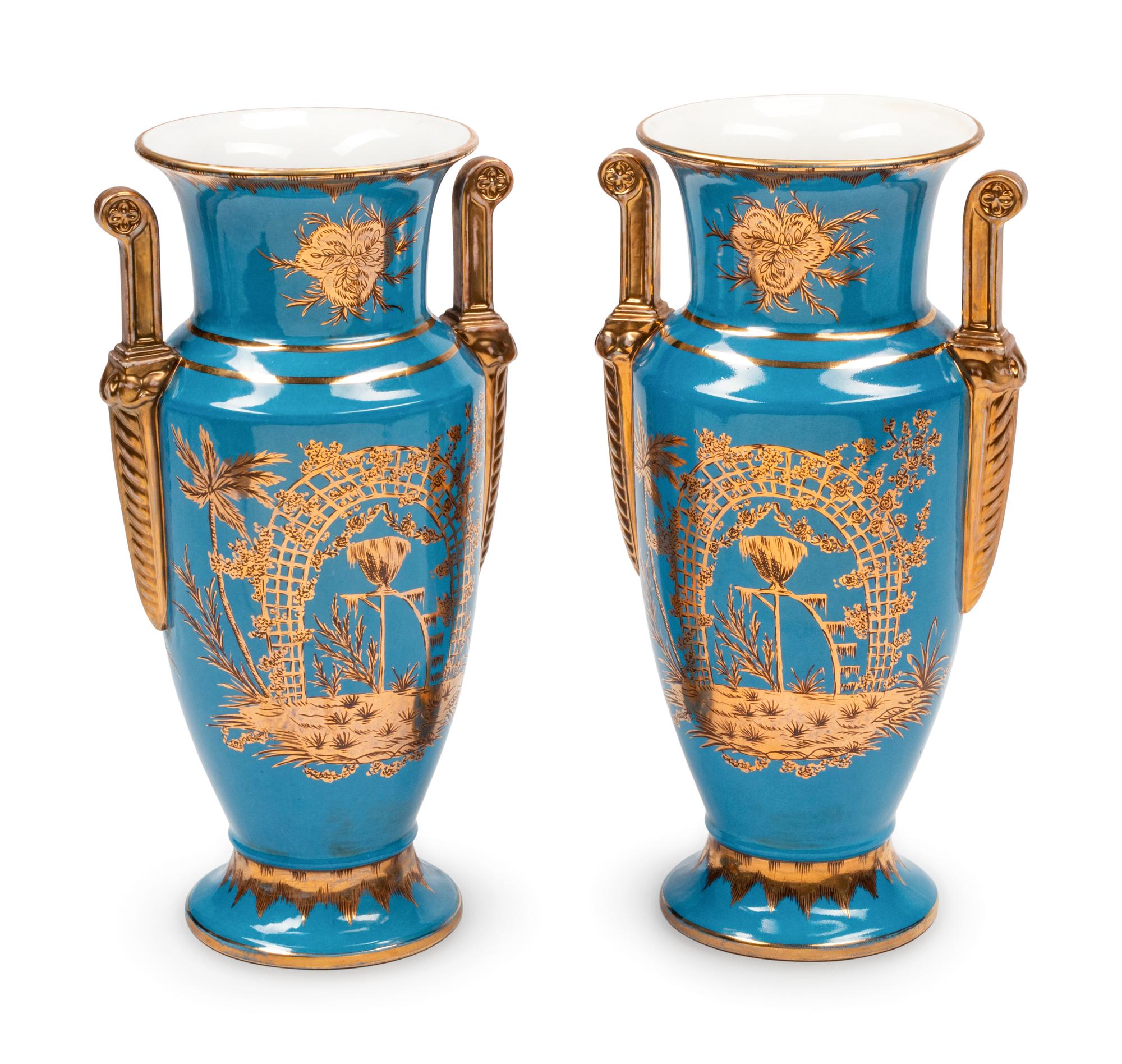 A Pair of Paris Porcelain Vases