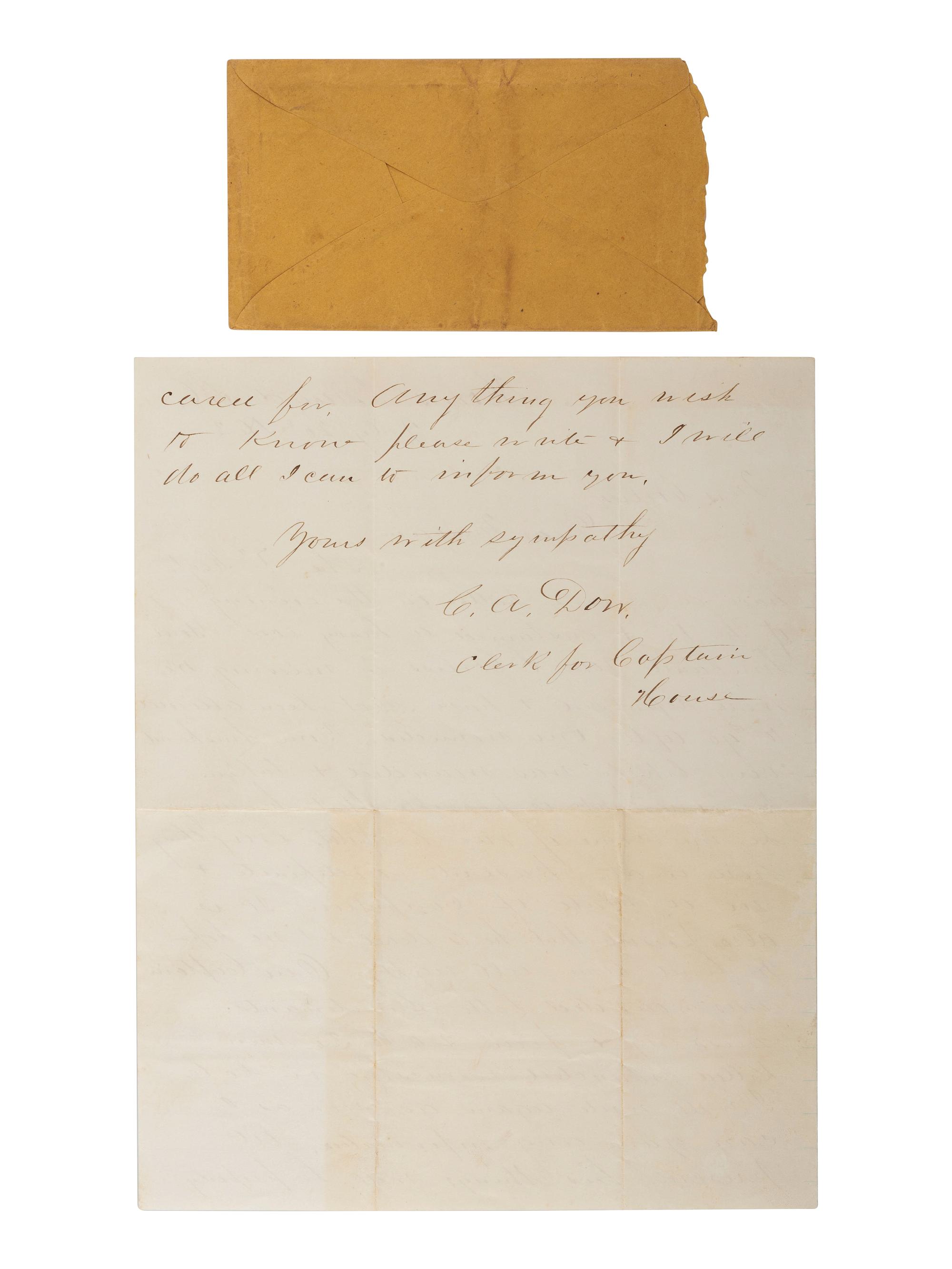 [CIVIL WAR]. Items related to two 7th New Hampshire Volunteers KIA at Fort Wagner, SC, incl. Captain Warren E. F. Brown.