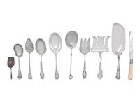 A Collection of Silver Flatware