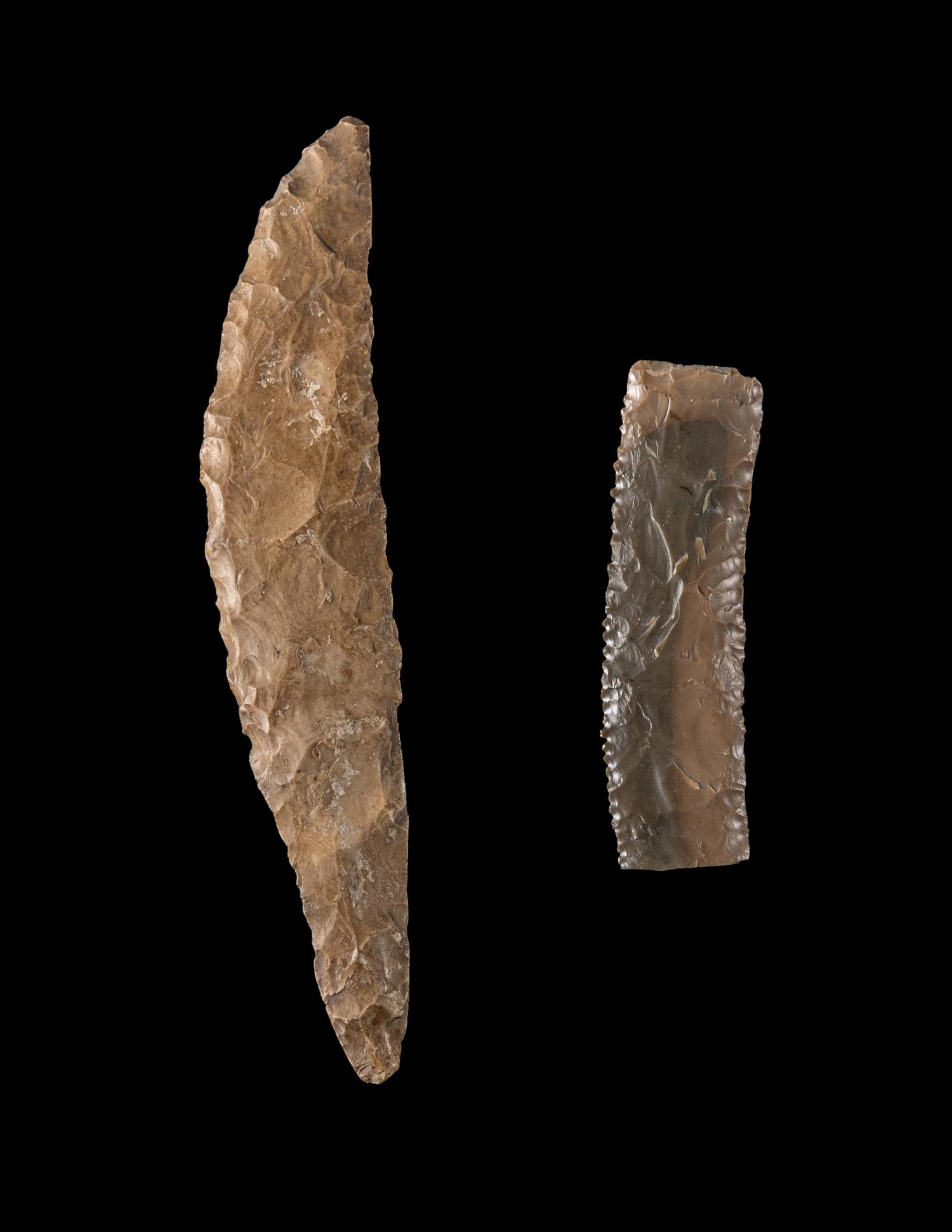 Two Egyptian Flint Knives
