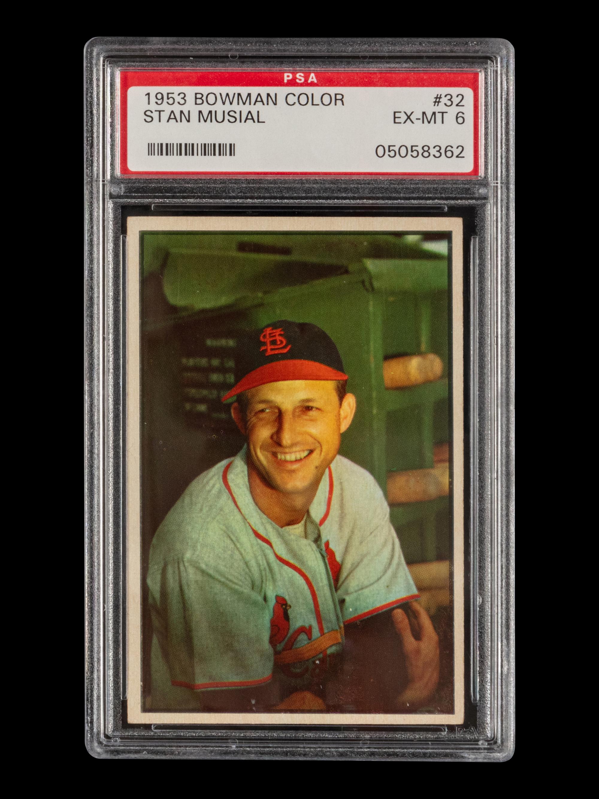 A 1953 Bowman Color Stan Musial Baseball Card No. 32 (PSA 6 EX-MT)