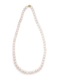 CULTURED SOUTH SEA PEARL AND DIAMOND NECKLACE
