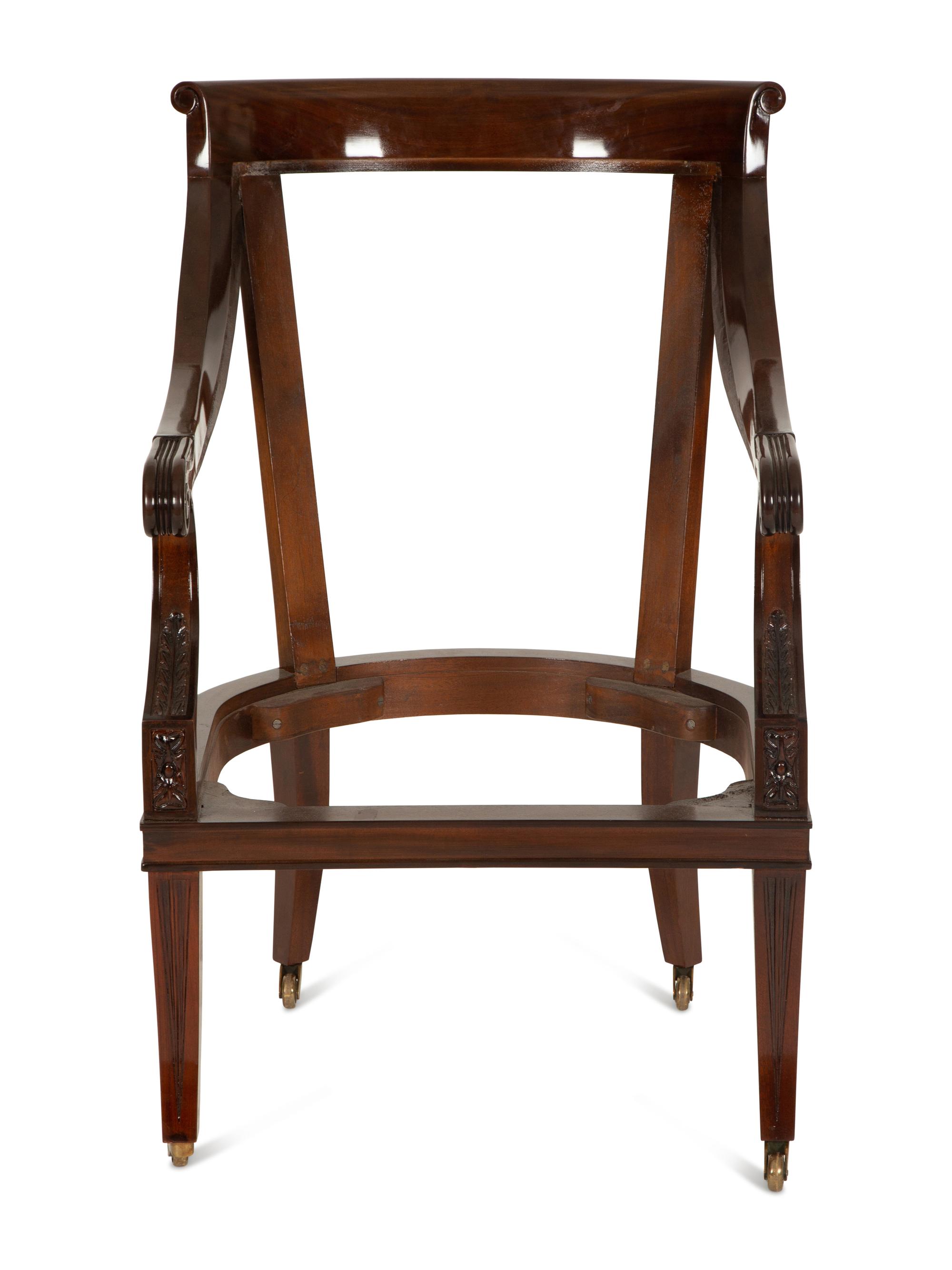 Three Georgian Style Mahogany Armchair Frames