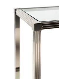 A John Boone Chromed Steel and Glass Console Table