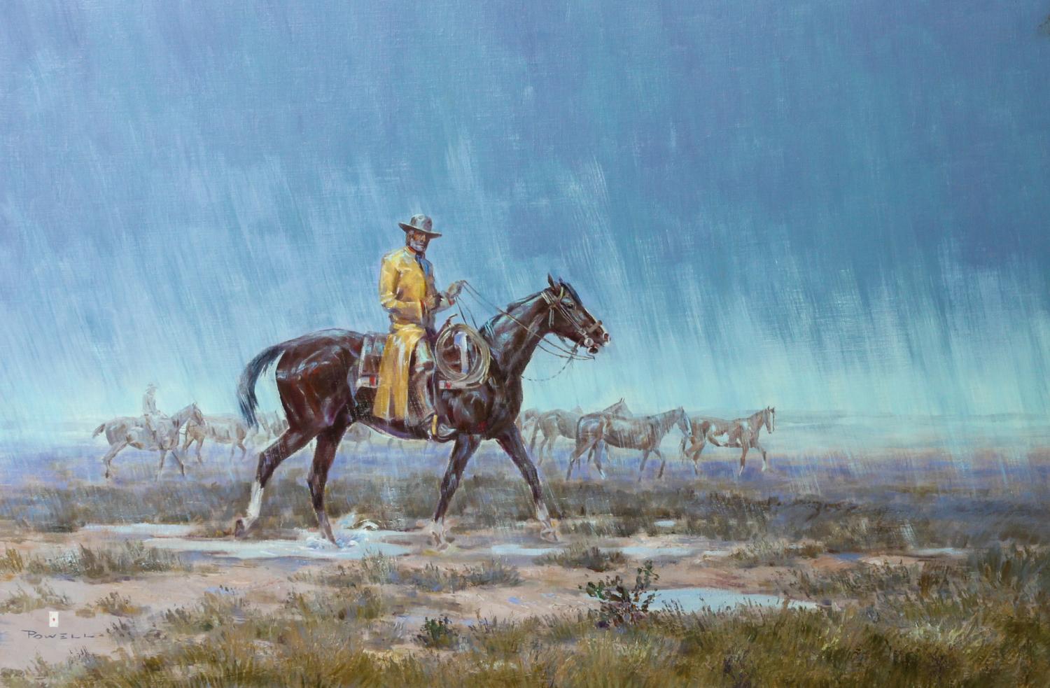 Ace Powell, (American, 1912-1978) , Rainy Roundup