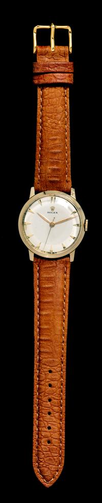 A 14 Karat Yellow Gold Precision Wristwatch, Rolex,